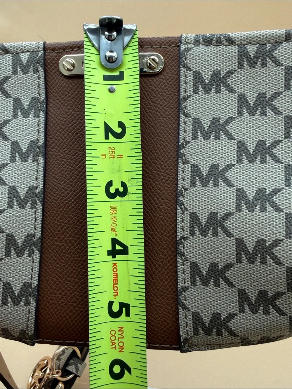 NWT Michael Kors Signature MK Logo Belt Bag Waist Pack Vanilla Acorn Size S/M